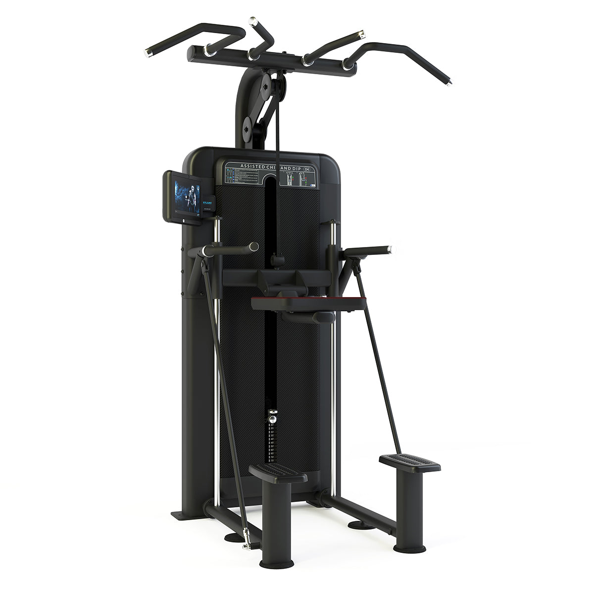 Pulse Fitness - Assisted Chin and Dip 100kg Weight Stack (Premium Line)